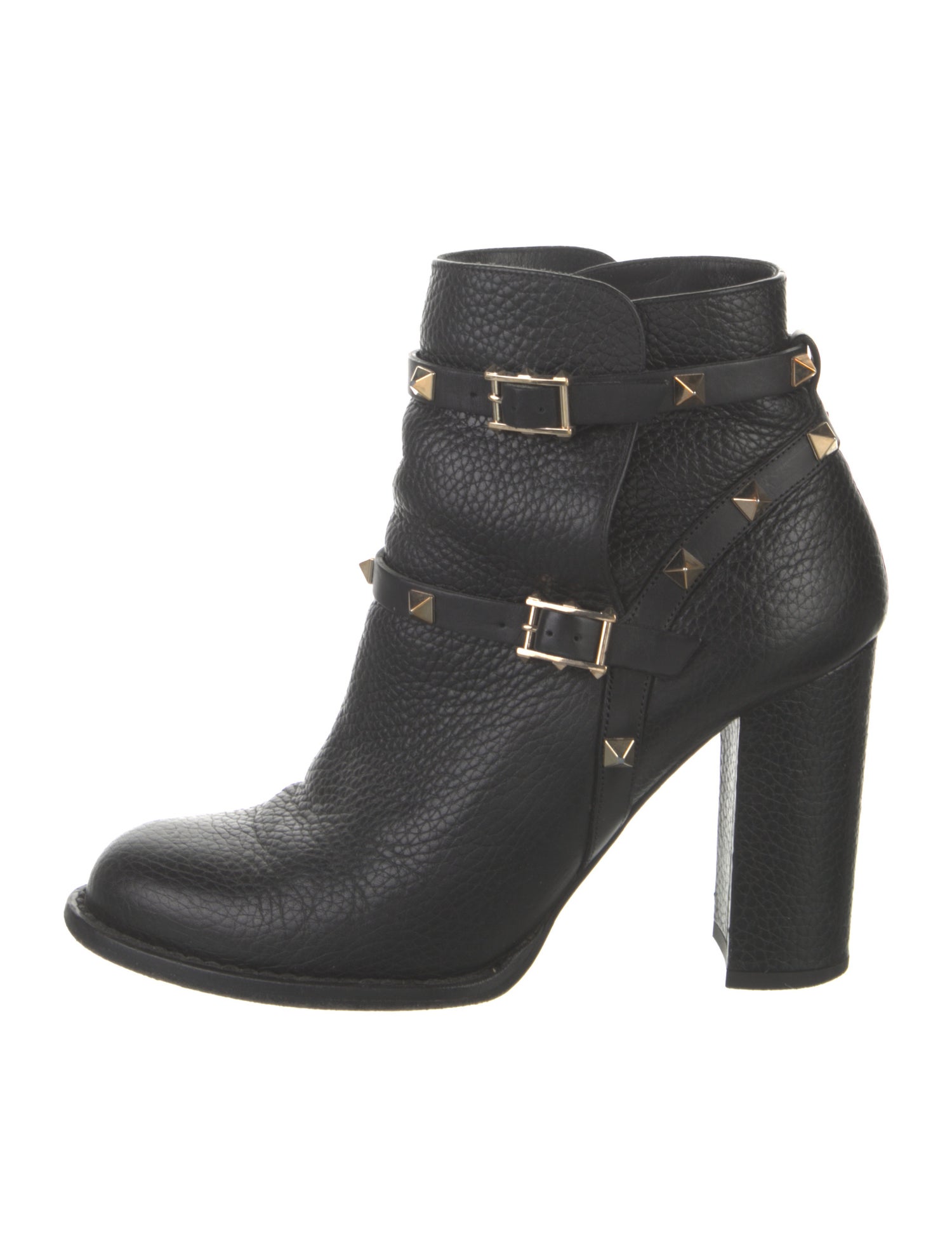 Valentino Rockstud Accents Leather Boots