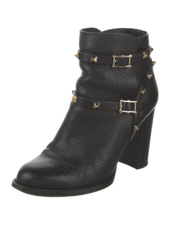 Valentino Rockstud Accents Leather Boots