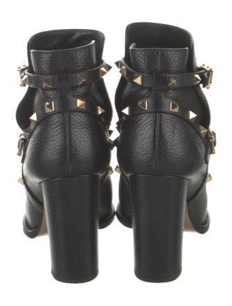 Valentino Rockstud Accents Leather Boots