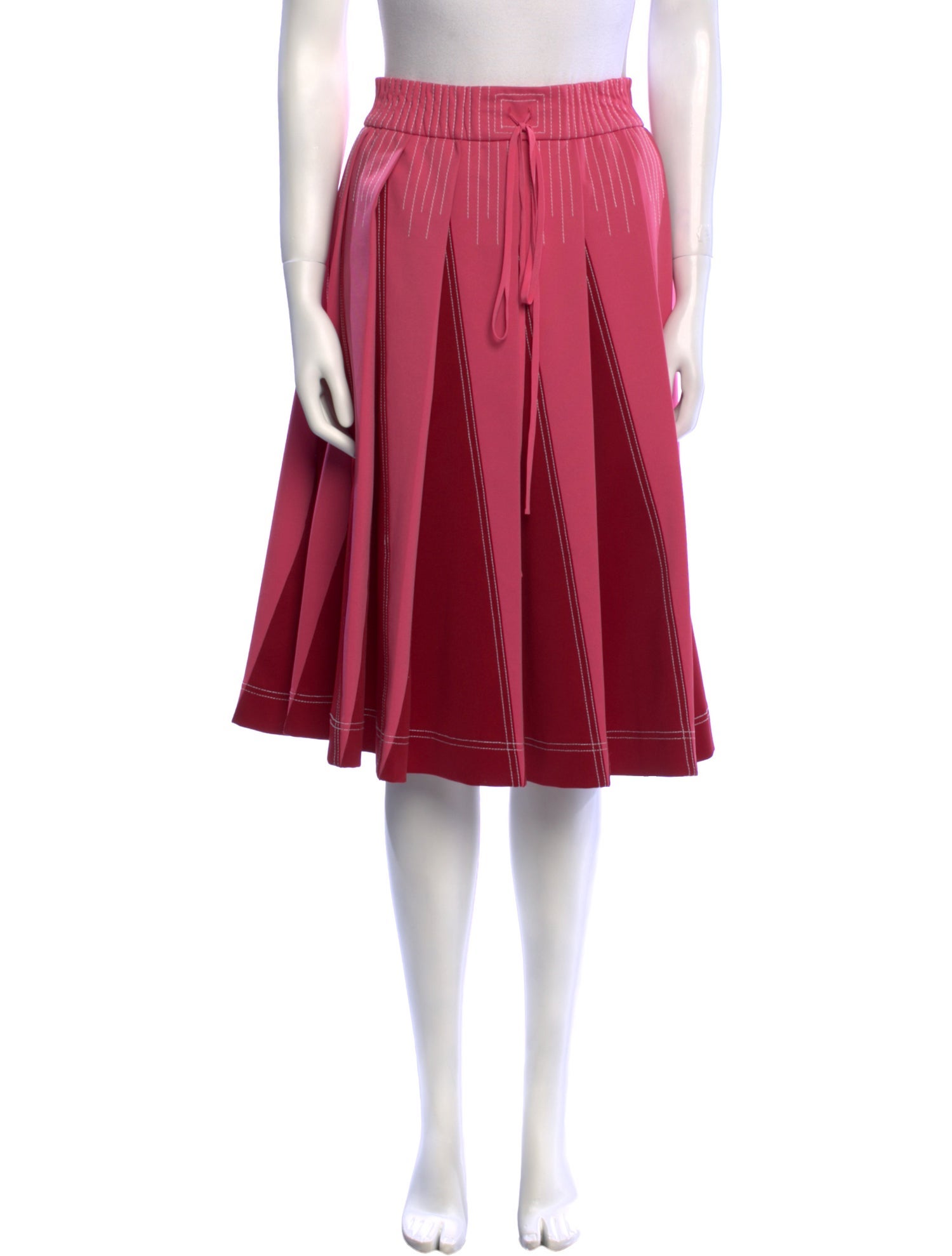 Valentino Pleated Accents Knee-Length Skirt