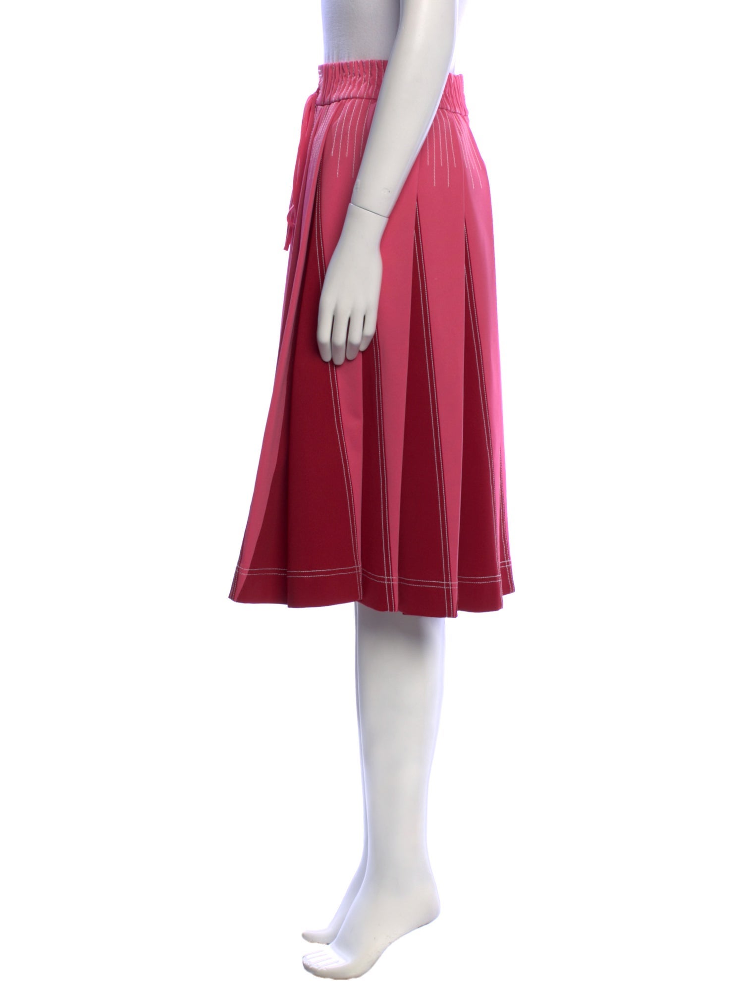 Valentino Pleated Accents Knee-Length Skirt