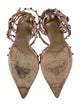 Valentino Rockstud Accents Leather T-Strap Pumps