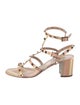 Valentino Rockstud Accents Leather Gladiator Sandals