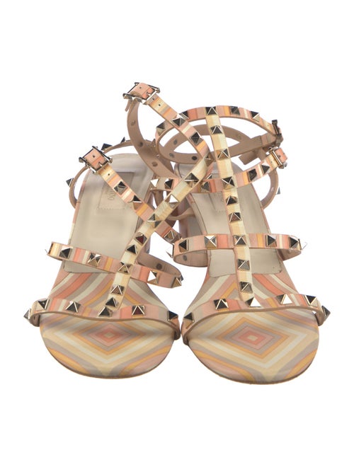 Valentino Rockstud Accents Leather Gladiator Sandals
