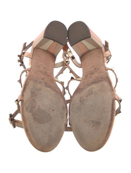 Valentino Rockstud Accents Leather Gladiator Sandals