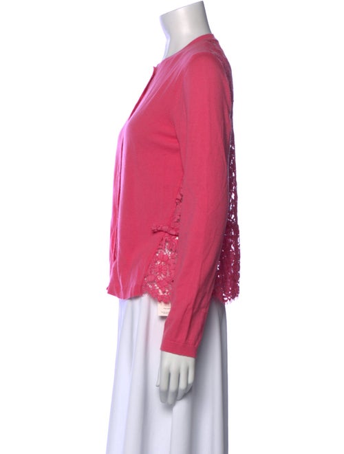 Valentino Virgin Wool Crew Neck Button-Up Top