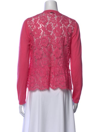 Valentino Virgin Wool Crew Neck Button-Up Top