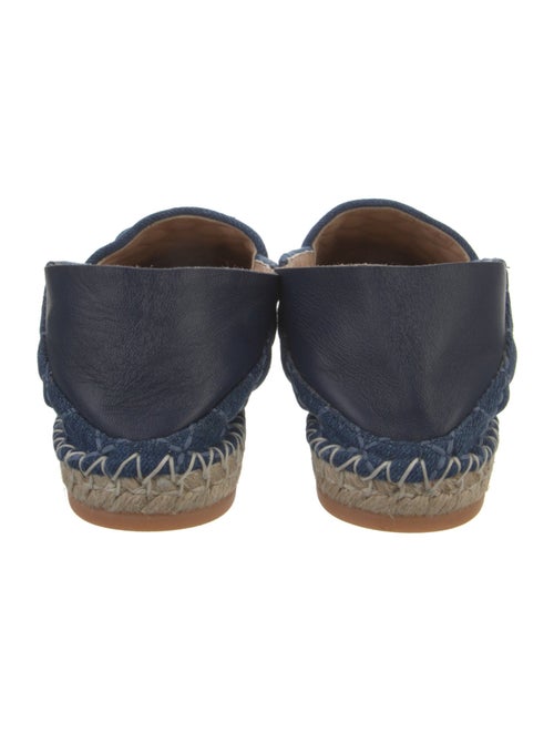 Valentino Denim Colorblock Pattern Espadrilles