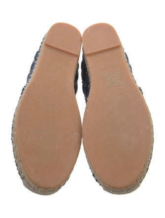 Valentino Denim Colorblock Pattern Espadrilles