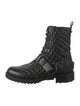 Valentino Leather Studded Accents Combat Boots
