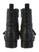 Valentino Leather Studded Accents Combat Boots