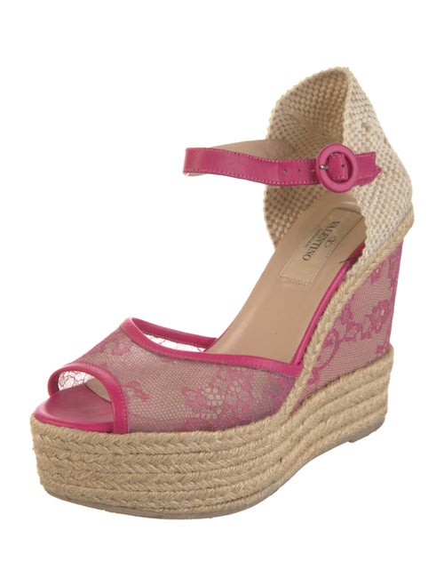 Valentino Lace Lace Pattern Espadrilles