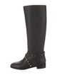 Valentino Rockstud Accents Leather Riding Boots