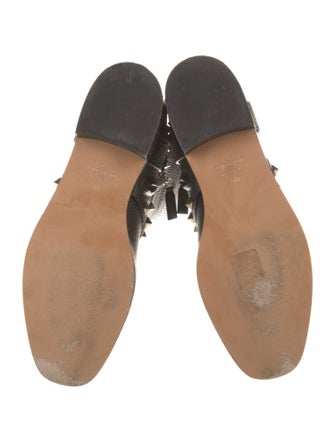 Valentino Rockstud Accents Leather Riding Boots