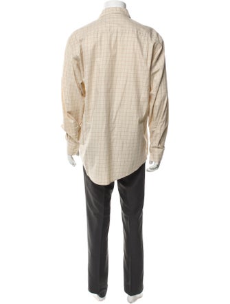 Valentino Plaid Print Long Sleeve Shirt