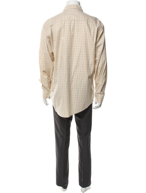 Valentino Plaid Print Long Sleeve Shirt