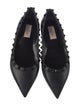Valentino Rockstud Accents Leather Ballet Flats