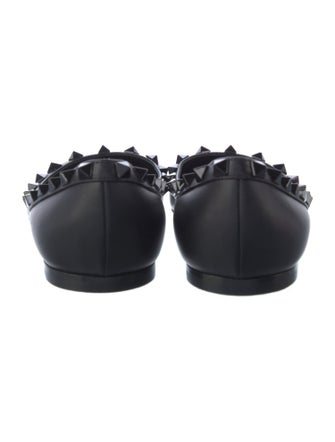 Valentino Rockstud Accents Leather Ballet Flats