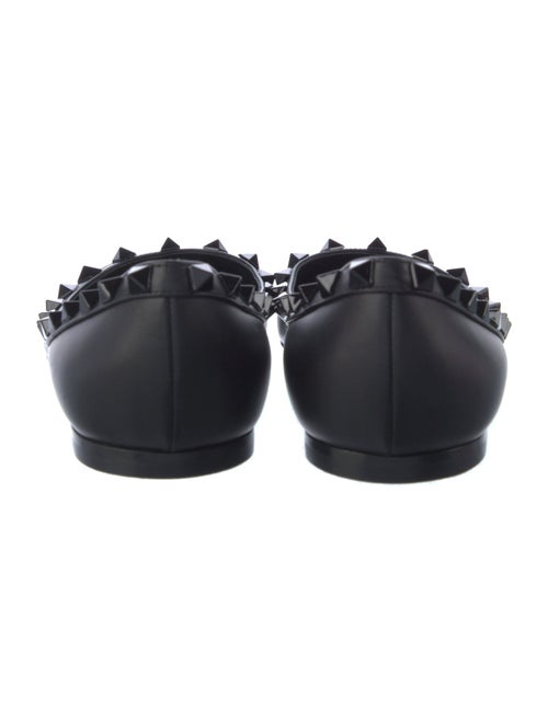 Valentino Rockstud Accents Leather Ballet Flats