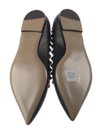 Valentino Rockstud Accents Leather Ballet Flats