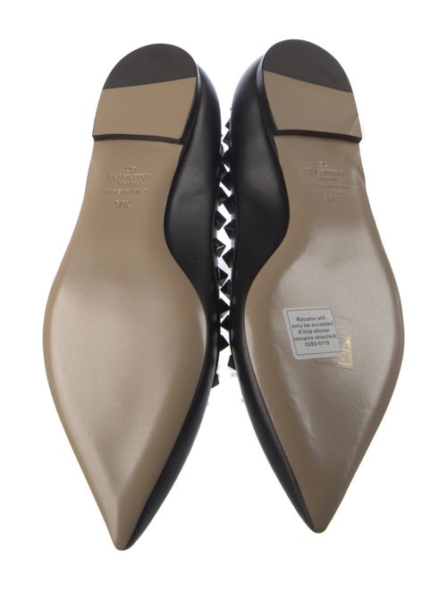 Valentino Rockstud Accents Leather Ballet Flats