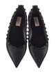 Valentino Rockstud Accents Leather Ballet Flats
