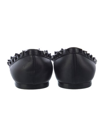Valentino Rockstud Accents Leather Ballet Flats