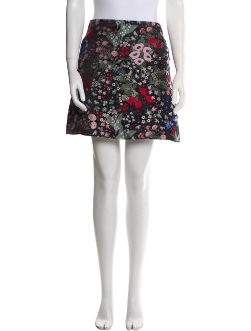 Valentino Floral Print Mini Skirt