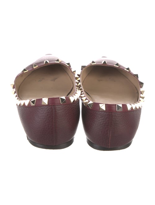 Valentino Rockstud Accents Leather Ballet Flats