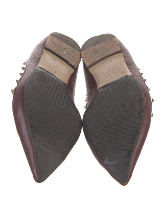 Valentino Rockstud Accents Leather Ballet Flats