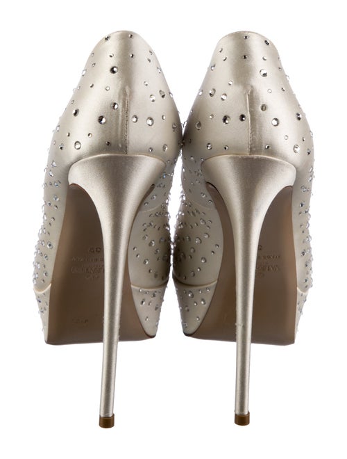 Valentino Satin Crystal Embellishments Pumps