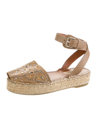 Valentino Suede Studded Accents Espadrilles