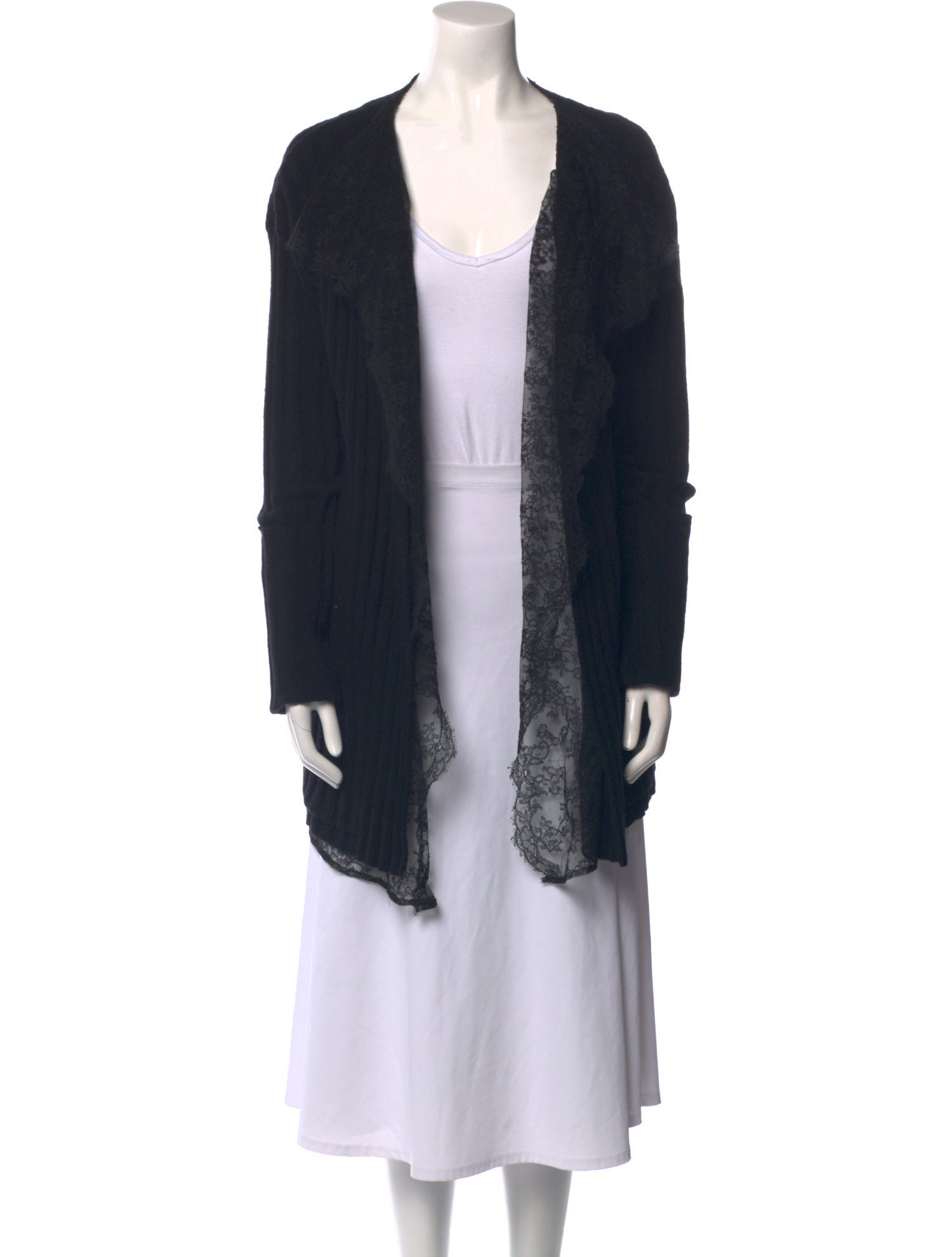 Valentino Virgin Wool Open Front Sweater