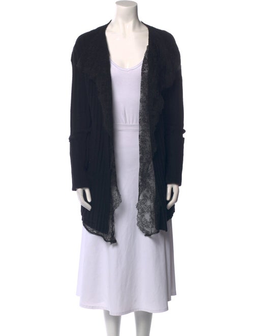 Valentino Virgin Wool Open Front Sweater