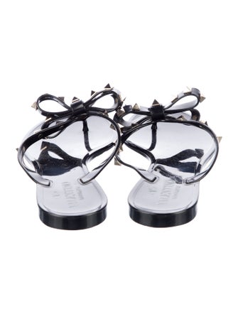 Valentino Rockstud Accents Rubber Slides