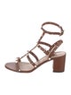 Valentino Rockstud Accents Leather Gladiator Sandals