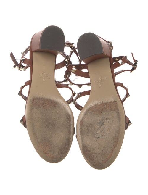 Valentino Rockstud Accents Leather Gladiator Sandals