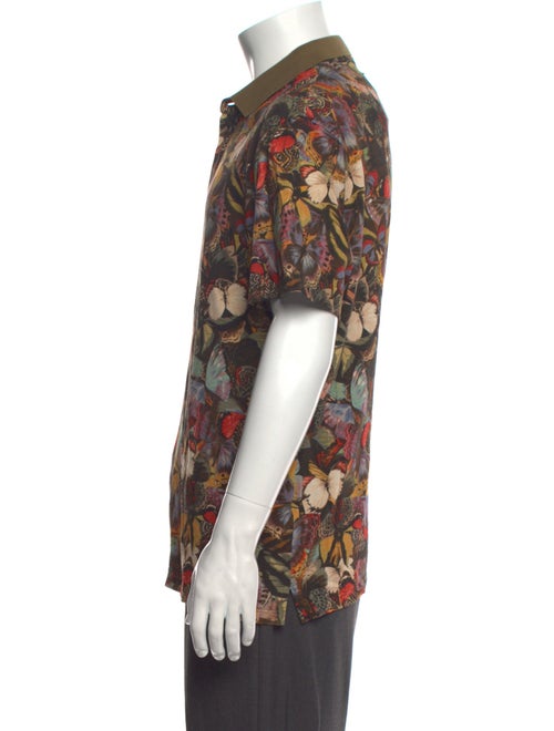 Valentino Printed V-Neck Polo Shirt