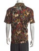 Valentino Printed V-Neck Polo Shirt