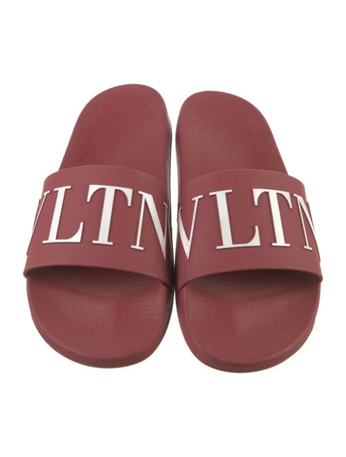 Valentino Rubber Graphic Print Slides