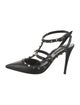 Valentino Rockstud Accents Leather T-Strap Pumps