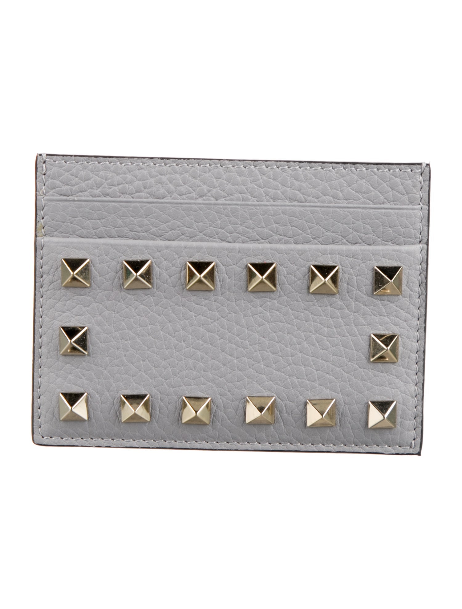 Valentino Rockstud Accents Leather Card Holder w/ Tags