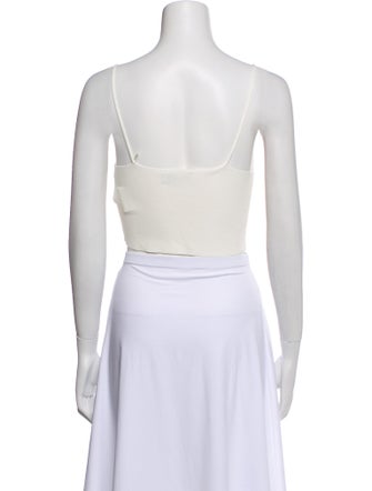 Valentino V-Neck Sleeveless Crop Top