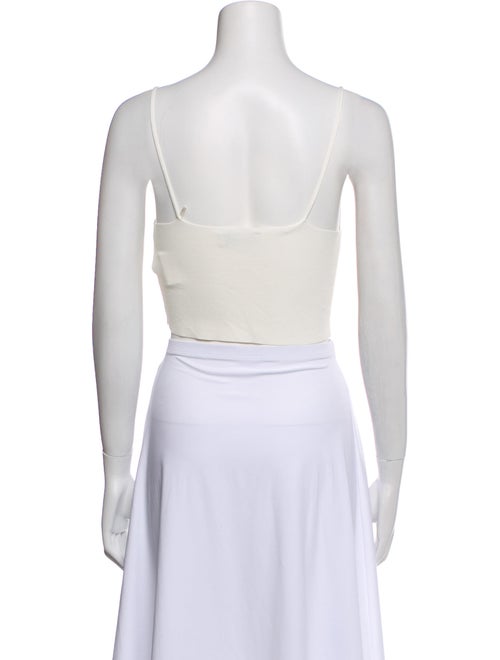 Valentino V-Neck Sleeveless Crop Top