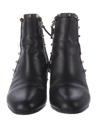 Valentino Rockstud Accents Leather Chelsea Boots