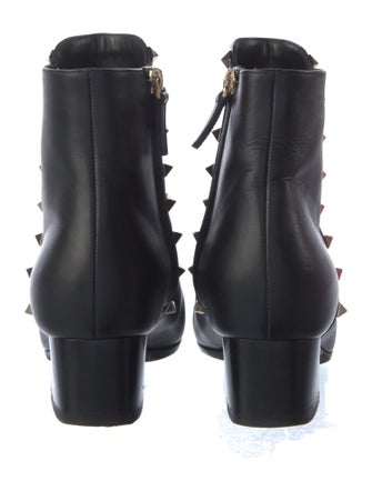 Valentino Rockstud Accents Leather Chelsea Boots