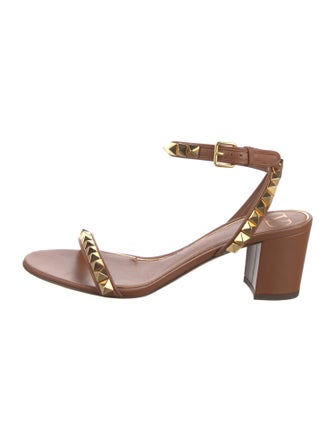 Valentino Rockstud Accents Leather Sandals
