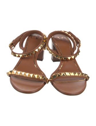 Valentino Rockstud Accents Leather Sandals