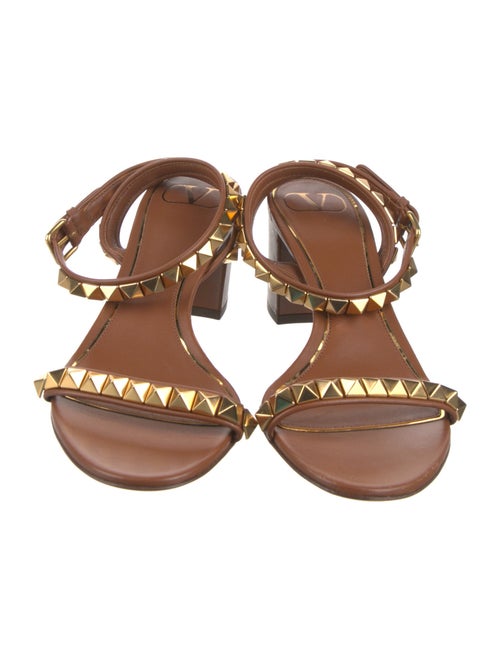 Valentino Rockstud Accents Leather Sandals