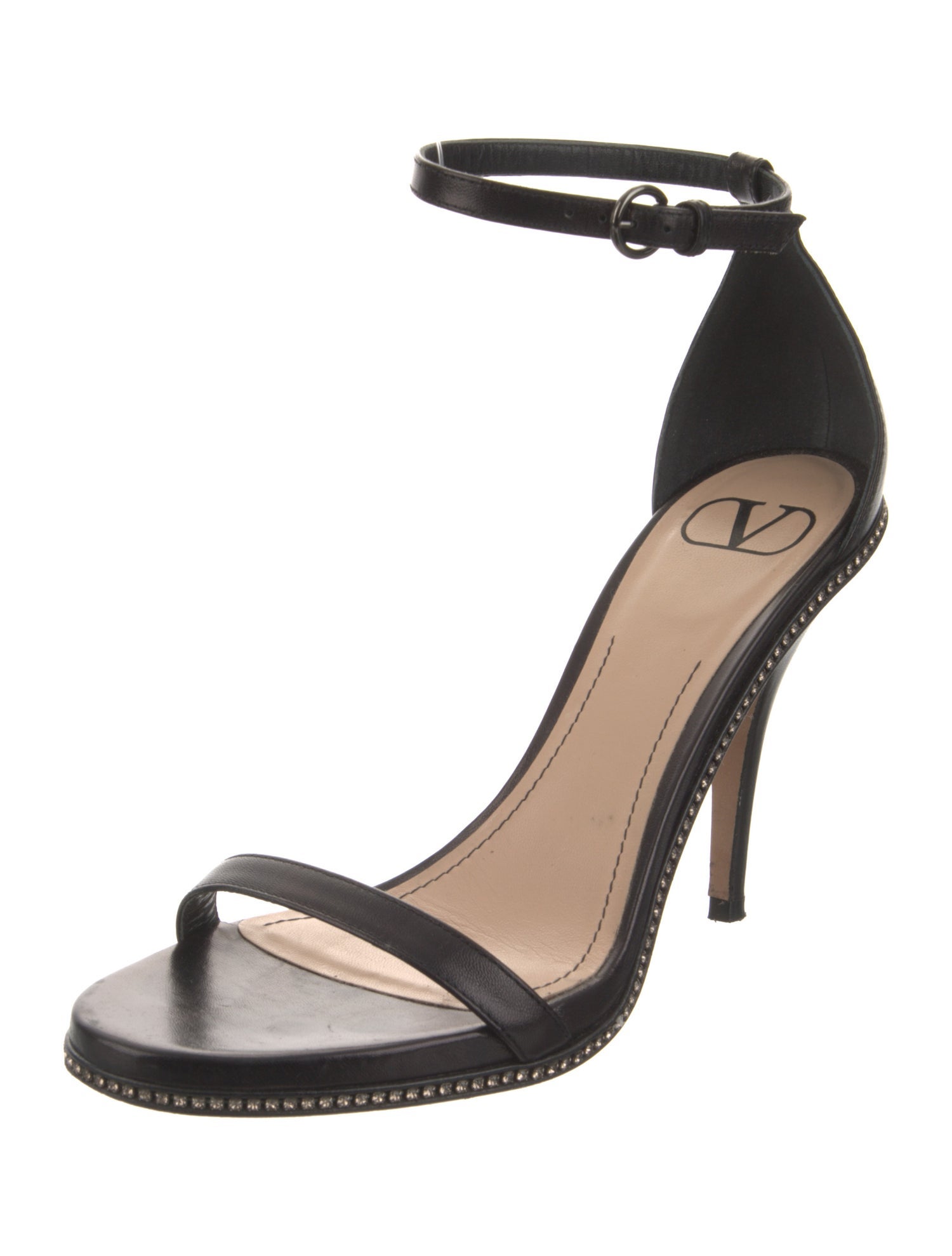 Valentino Rockstud Accents Leather Sandals